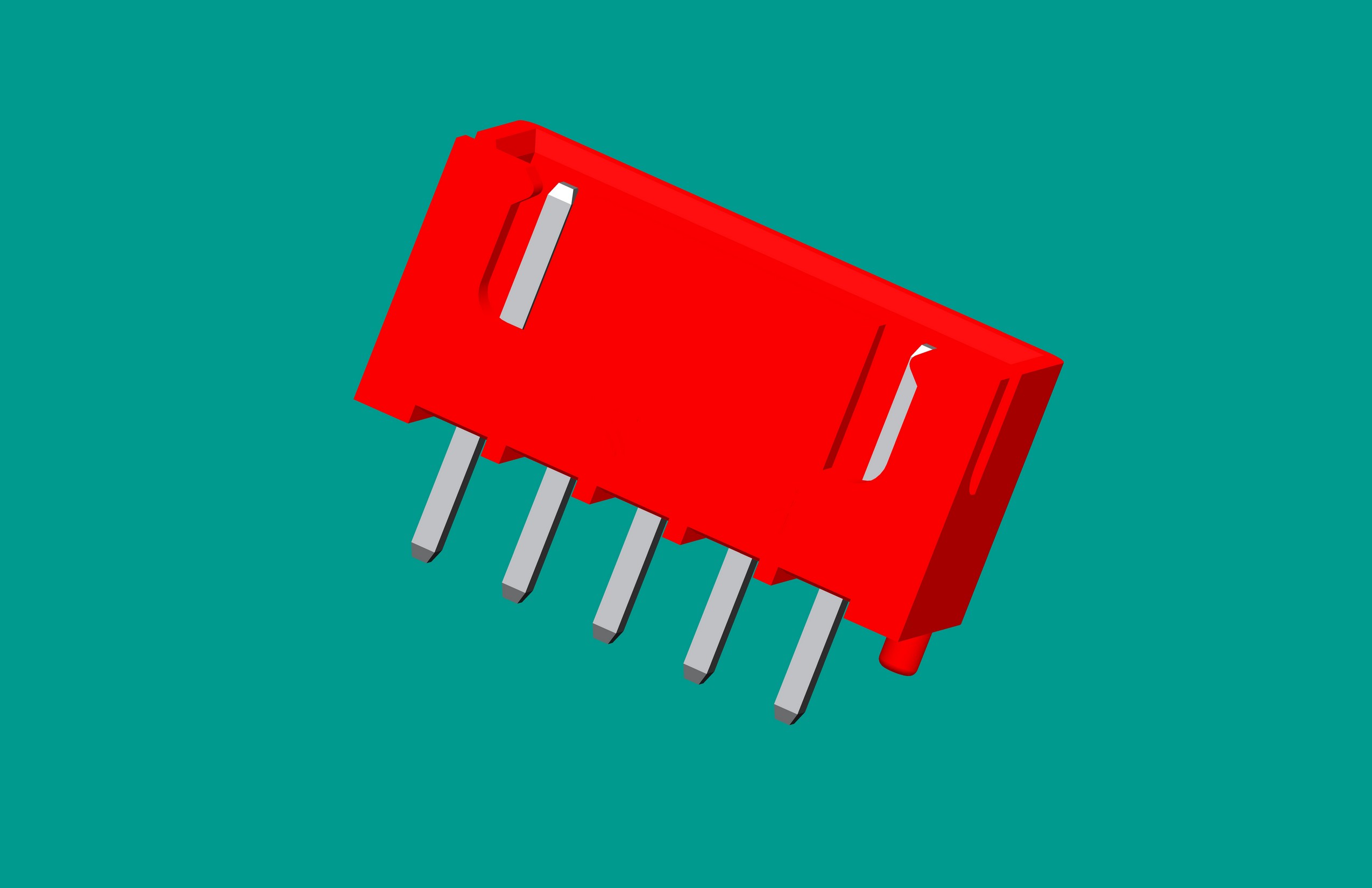 XH帶定位針座-5直針(B5B-XH-紅色)