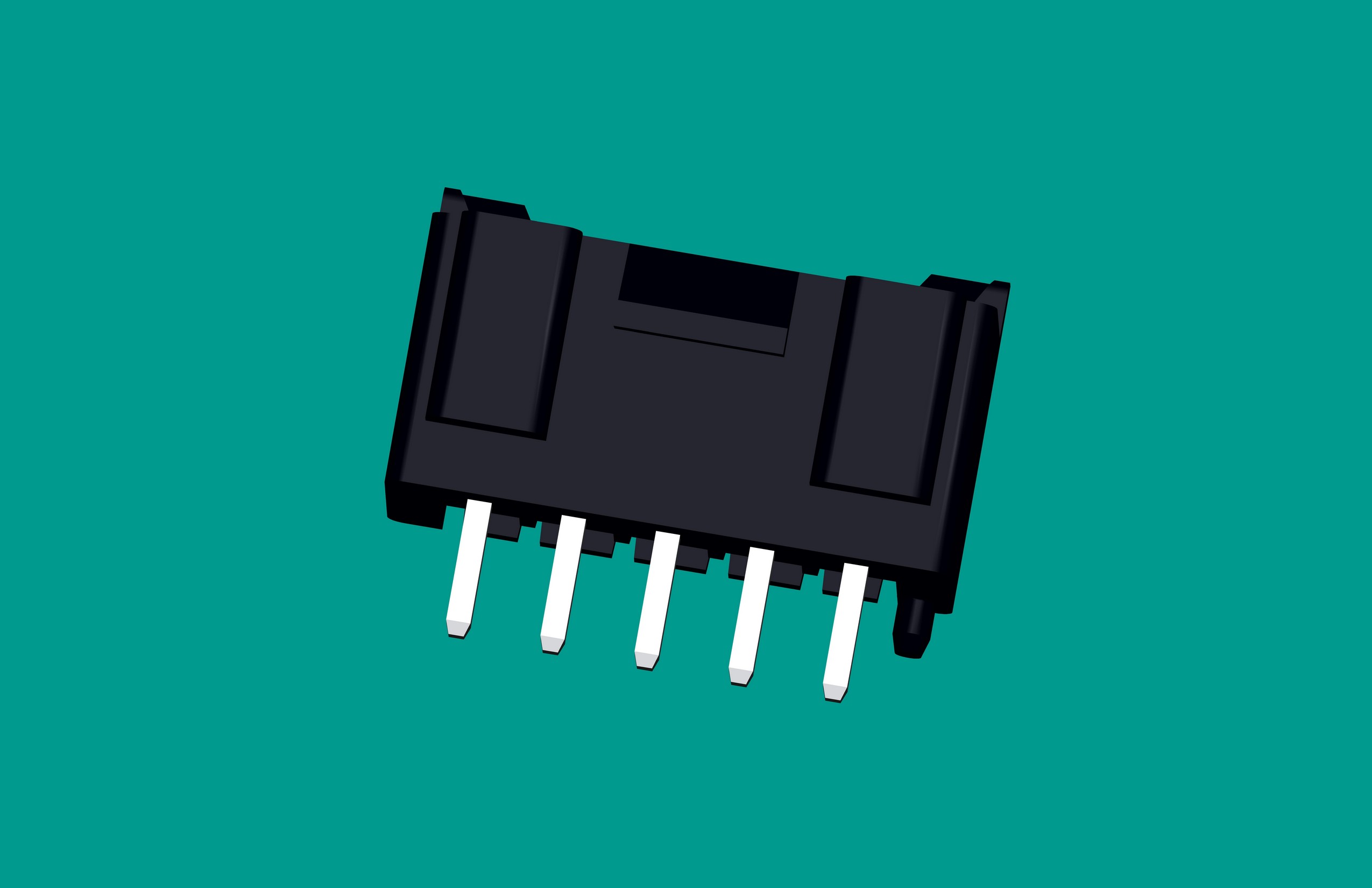 B5B-XH-K3立式針座黑色/普通PA66