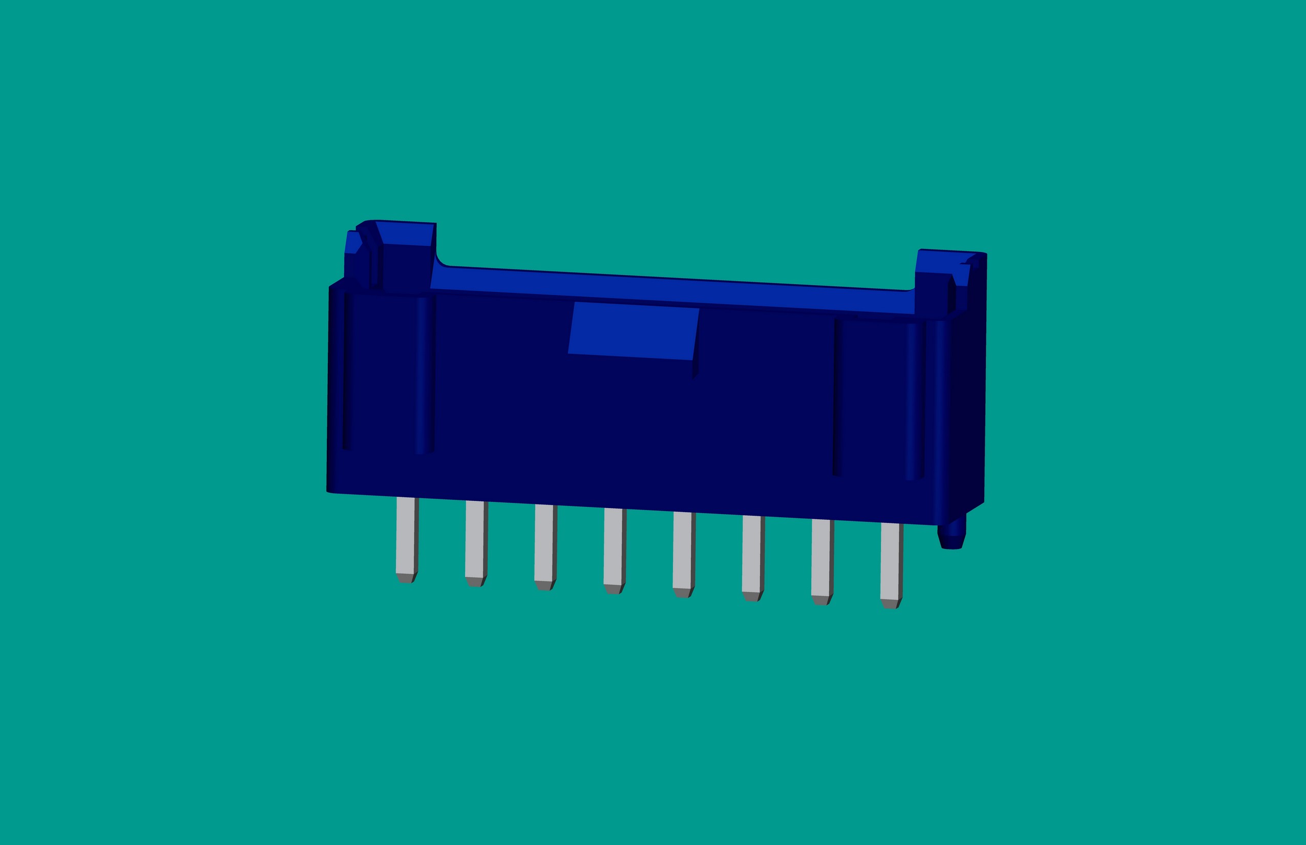 B8B-XH-K3立式針座藍色/普通PA66