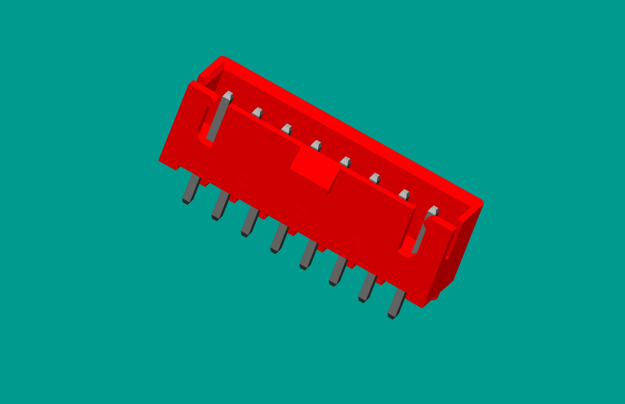 XH帶扣帶定位針座-8直針,紅色PA66