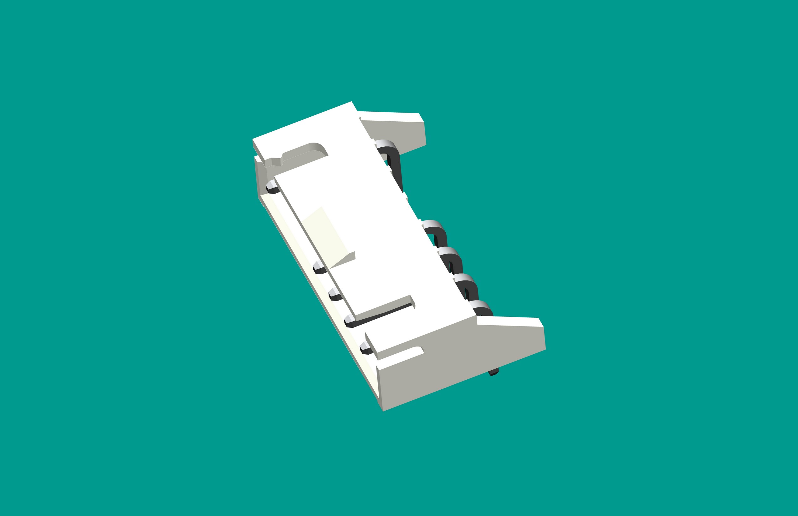 XH-7QA5(帶扣)帶保護(hù)腳(缺第2、3針) 白色（普通PA66)