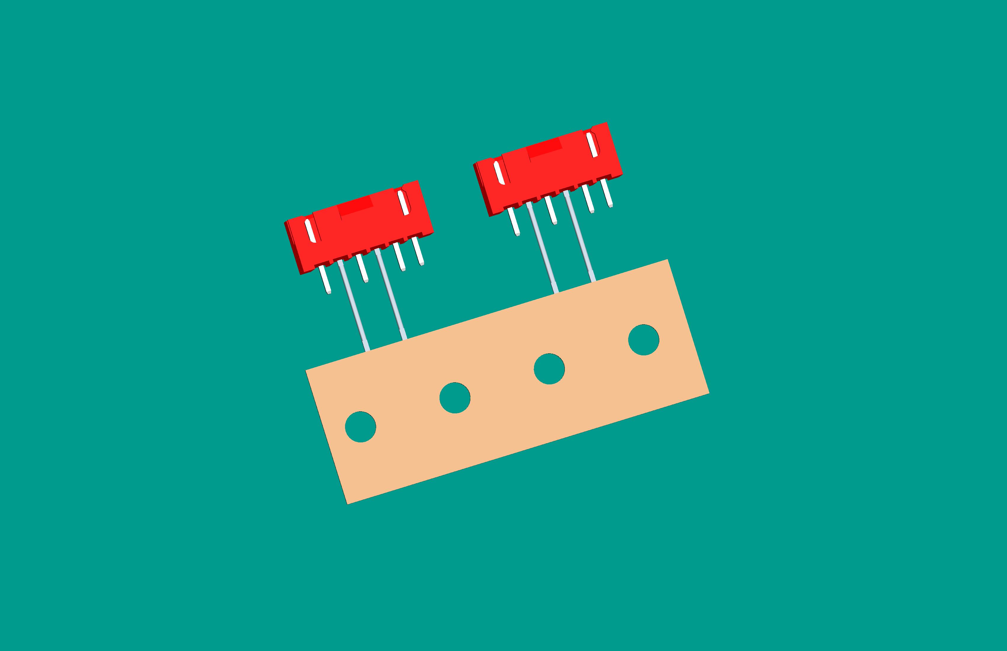 XH-6A帶扣立式針座紅色/編帶(3、5長針,短針外漏長2.9mm,反向,12mm)