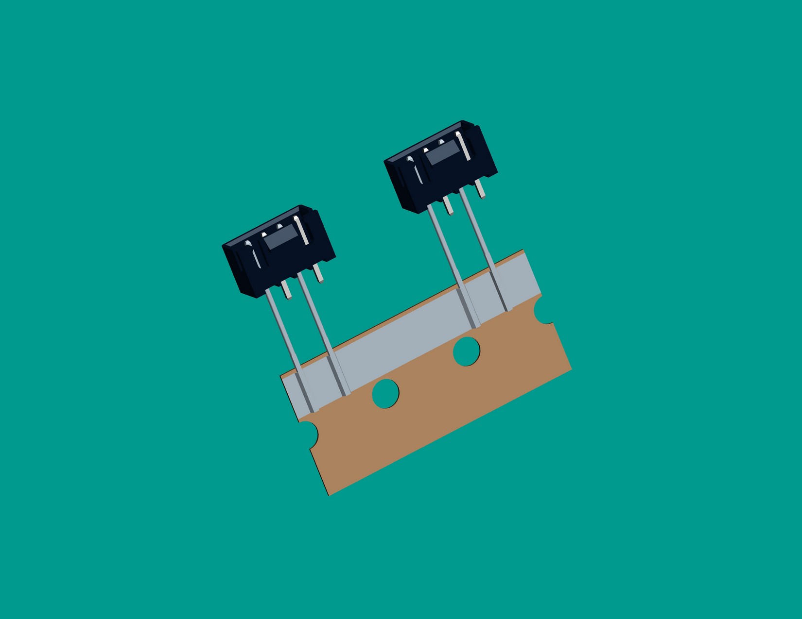 XH-4A帶扣立式針座黑色/編帶(25.4間距，1、3短針，反向，12mm)
