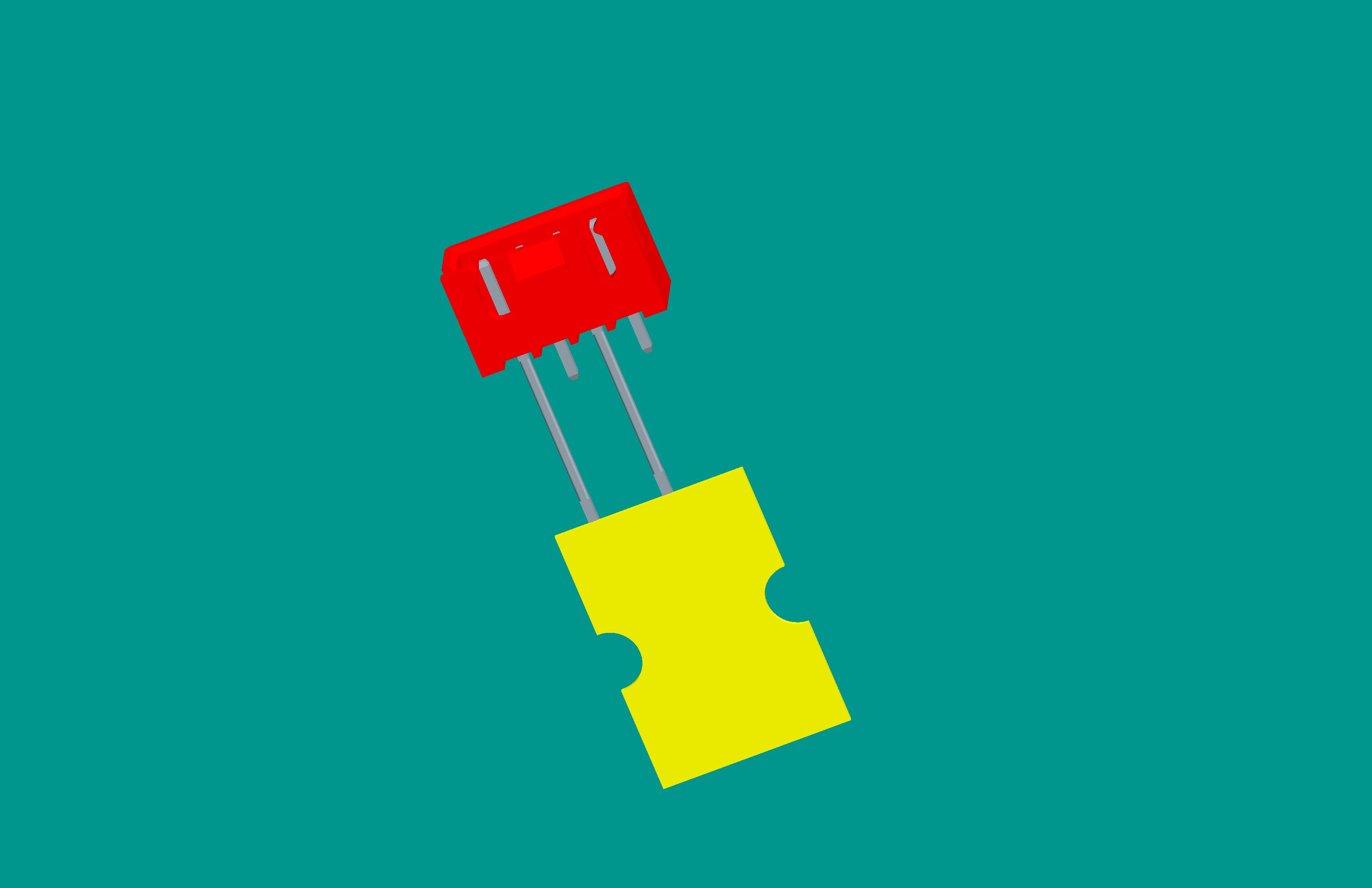 XH-4A(帶扣)針座紅色高灼熱絲/編帶（2.4長(zhǎng)針  步距25.4，反向12mm短針外露2.5)