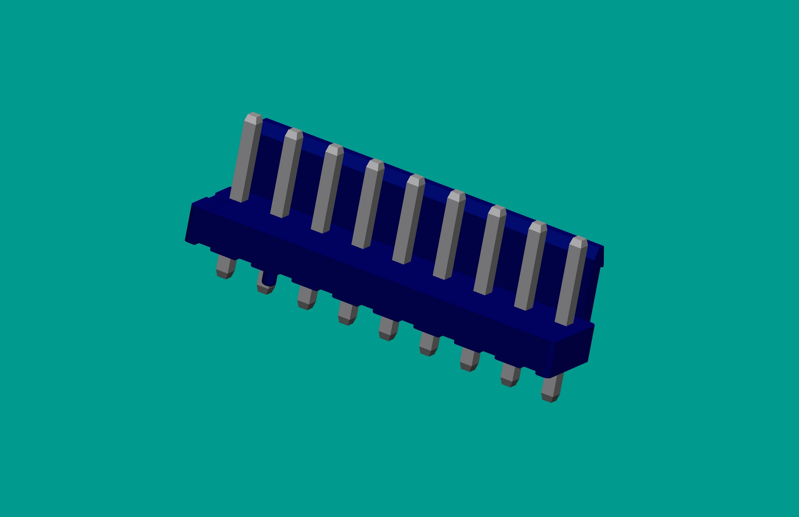 VH9A半包（插奇數(shù)）帶定位針座PA66藍色