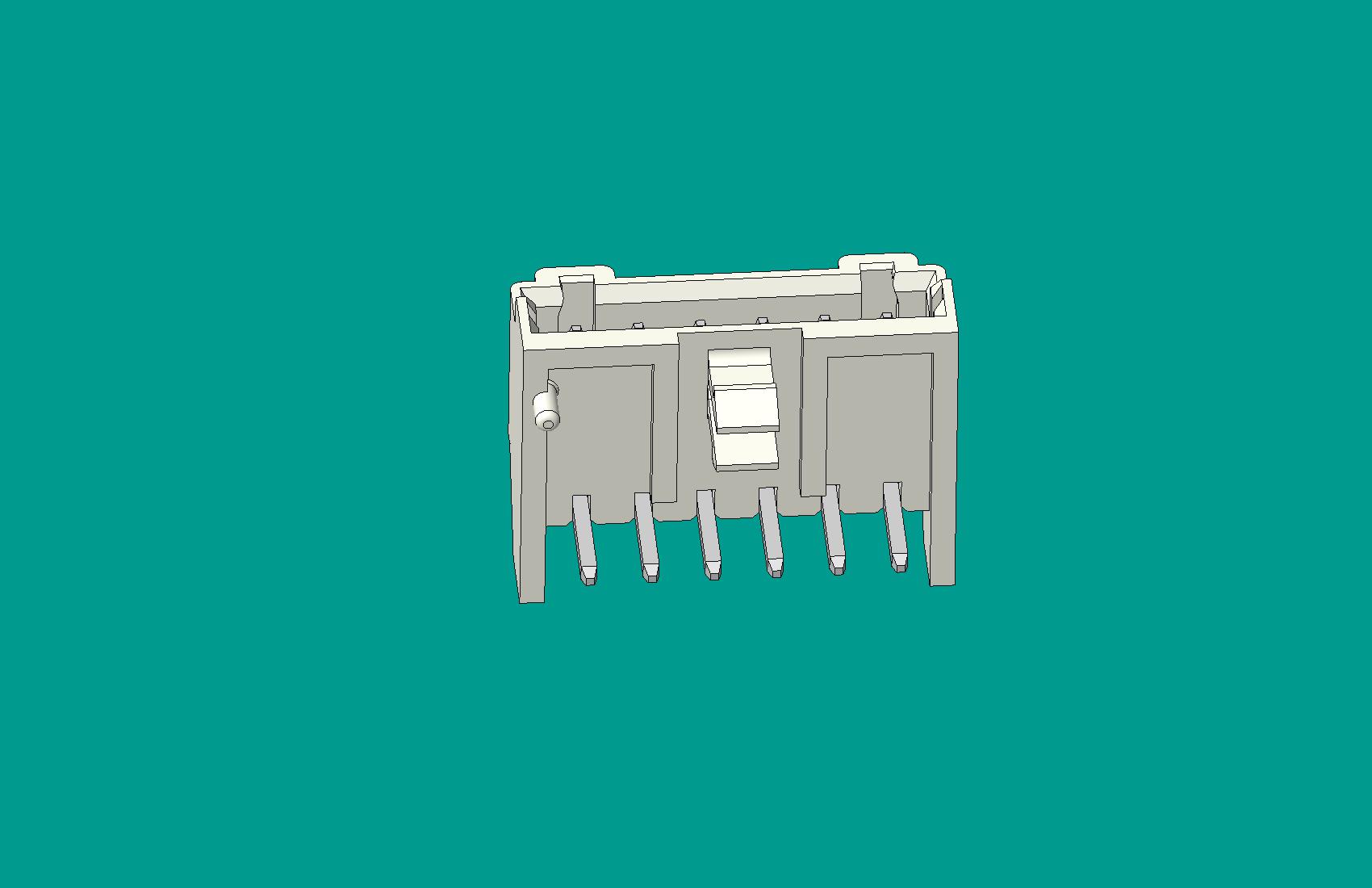 S6B-XH-K臥式針座白色/普通PA66