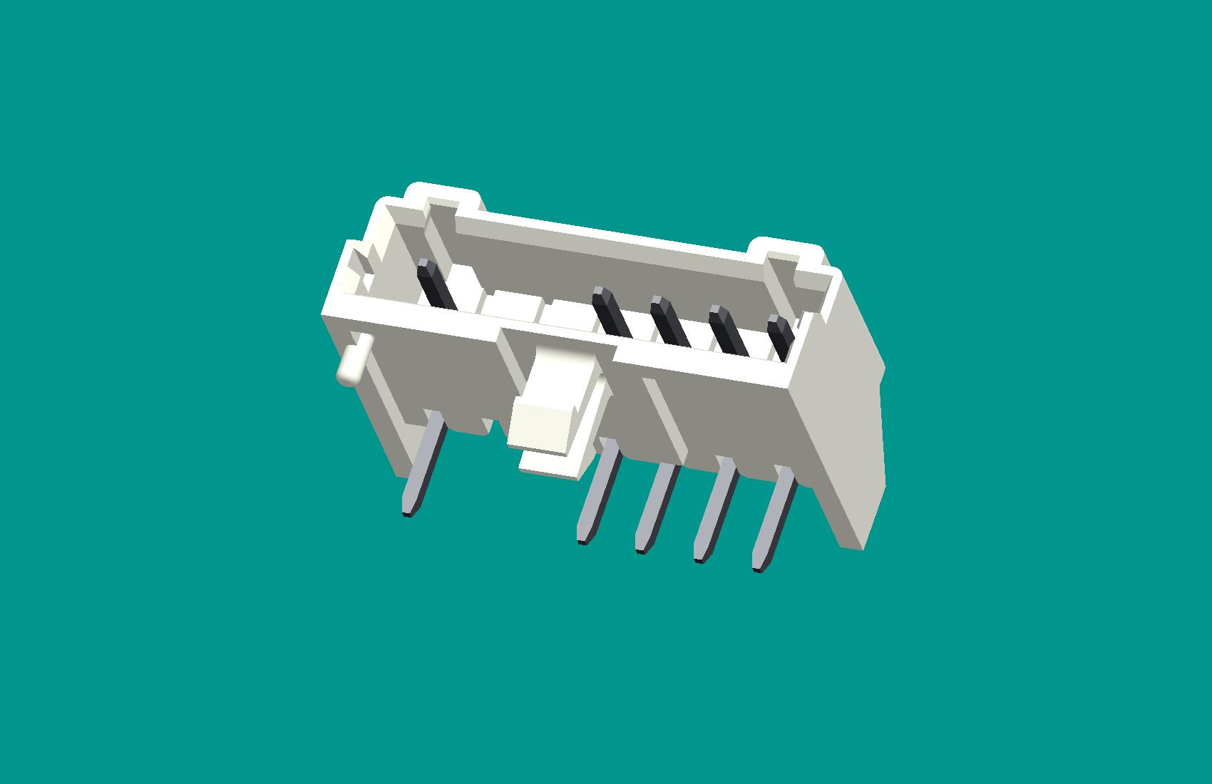 S7B5-XH-K臥式針座白色(缺2.3針)/普通PA66