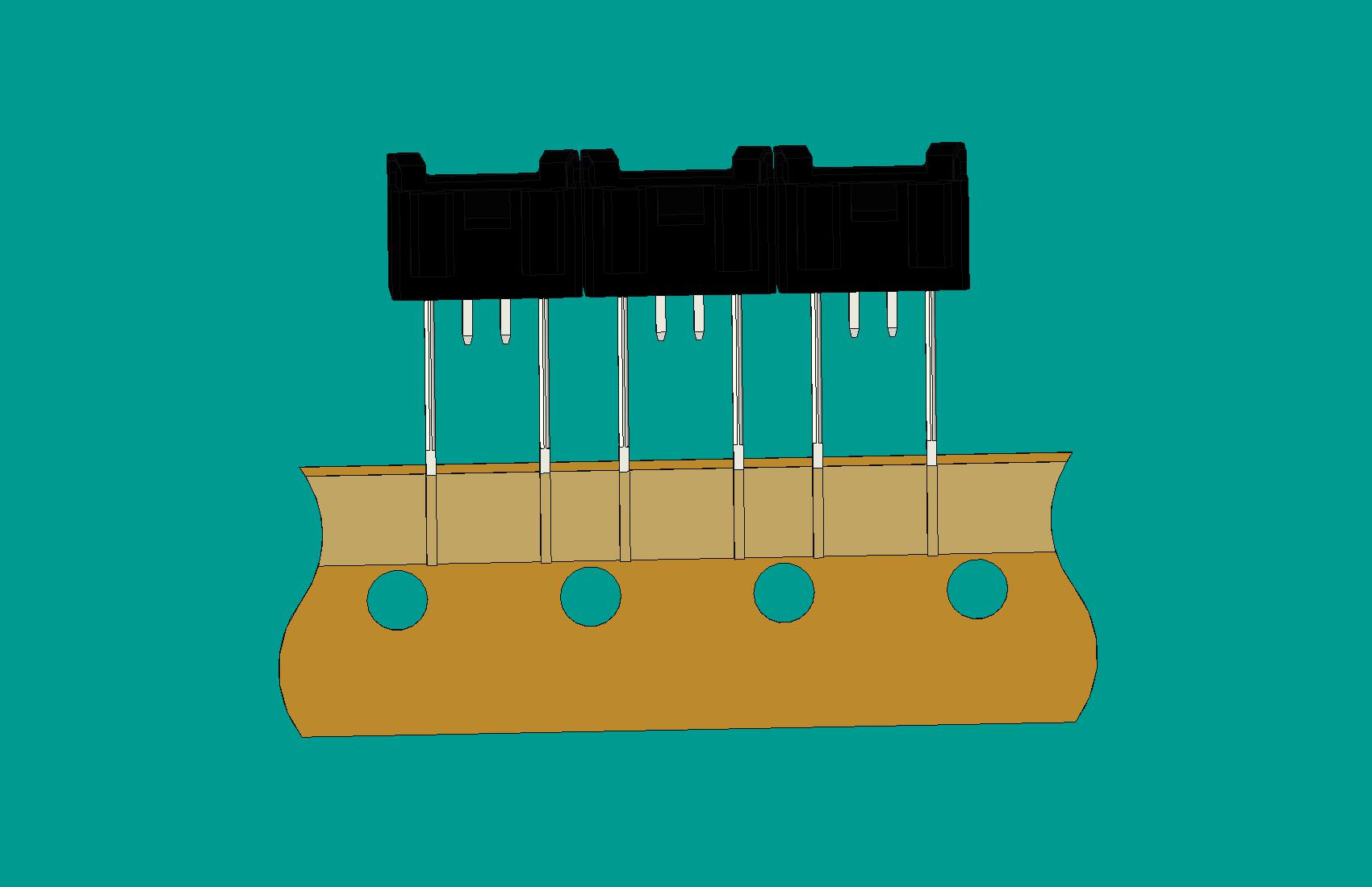 XH-4A全包非限位編帶正向（1、4長針）(黑色)普通PA66/奧克斯