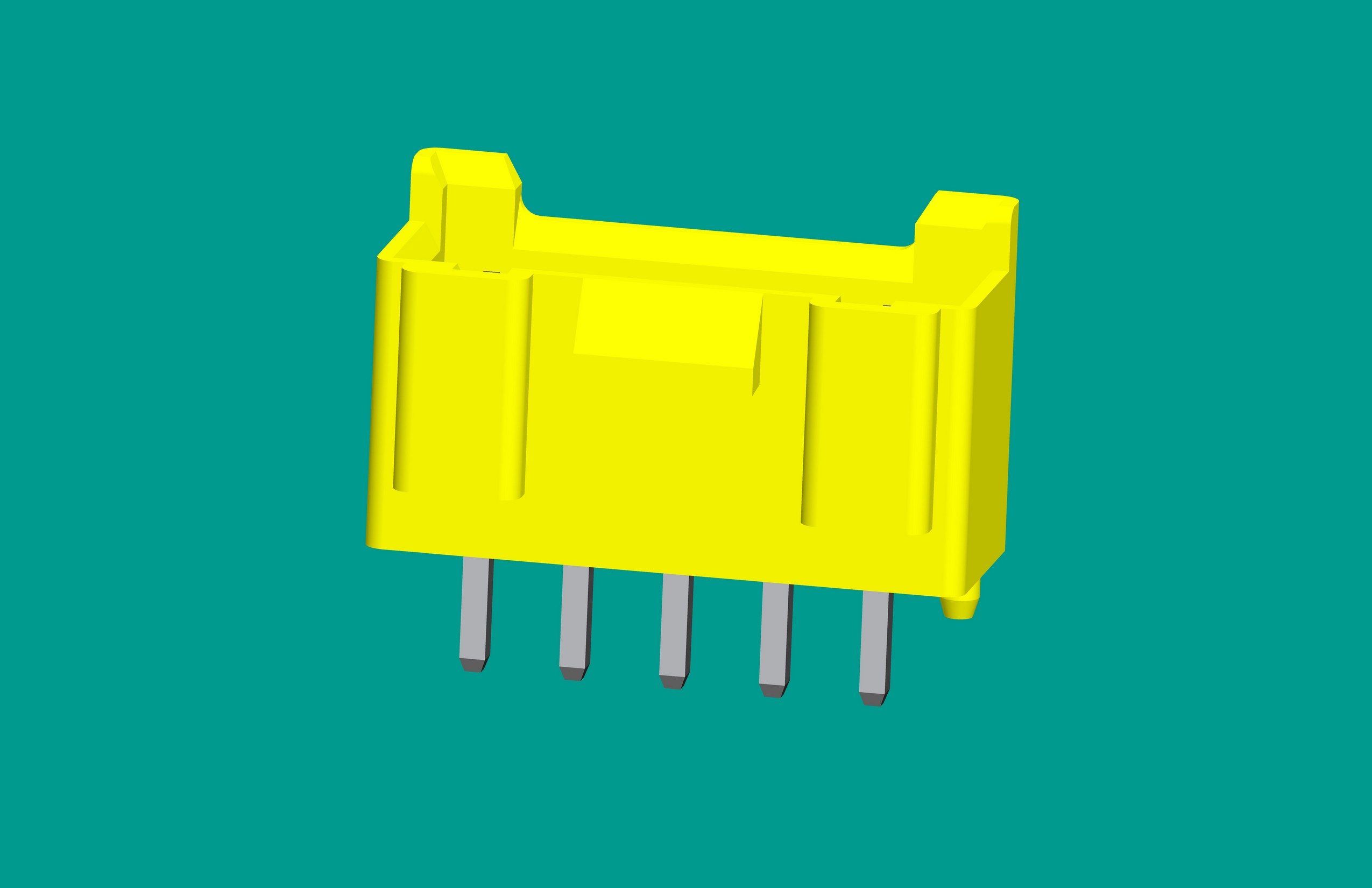 B5B-XH-K3立式針座黃色/普通PA66/海爾