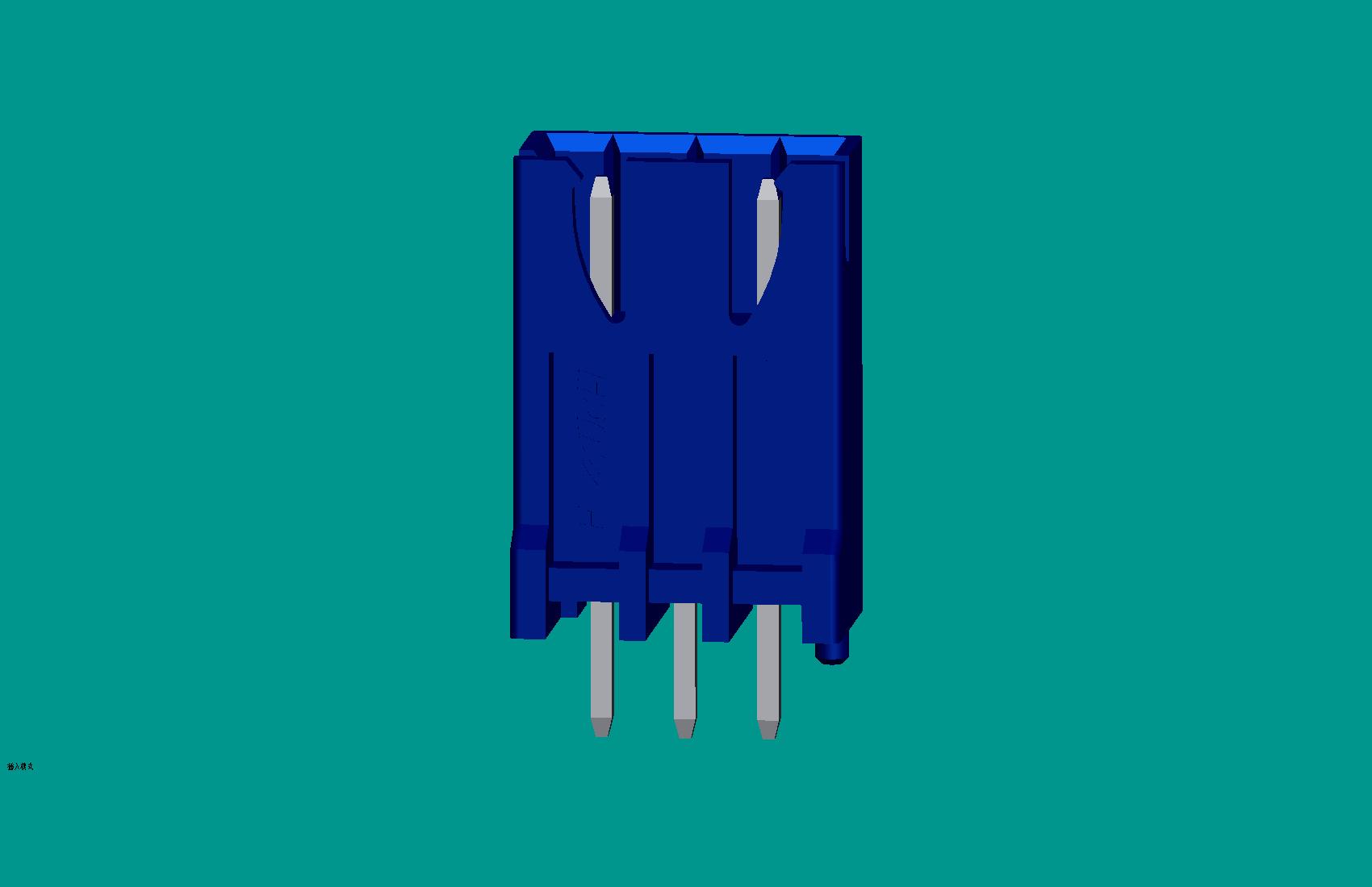 XH灌膠型針座(B型)3位藍色-高灼熱絲