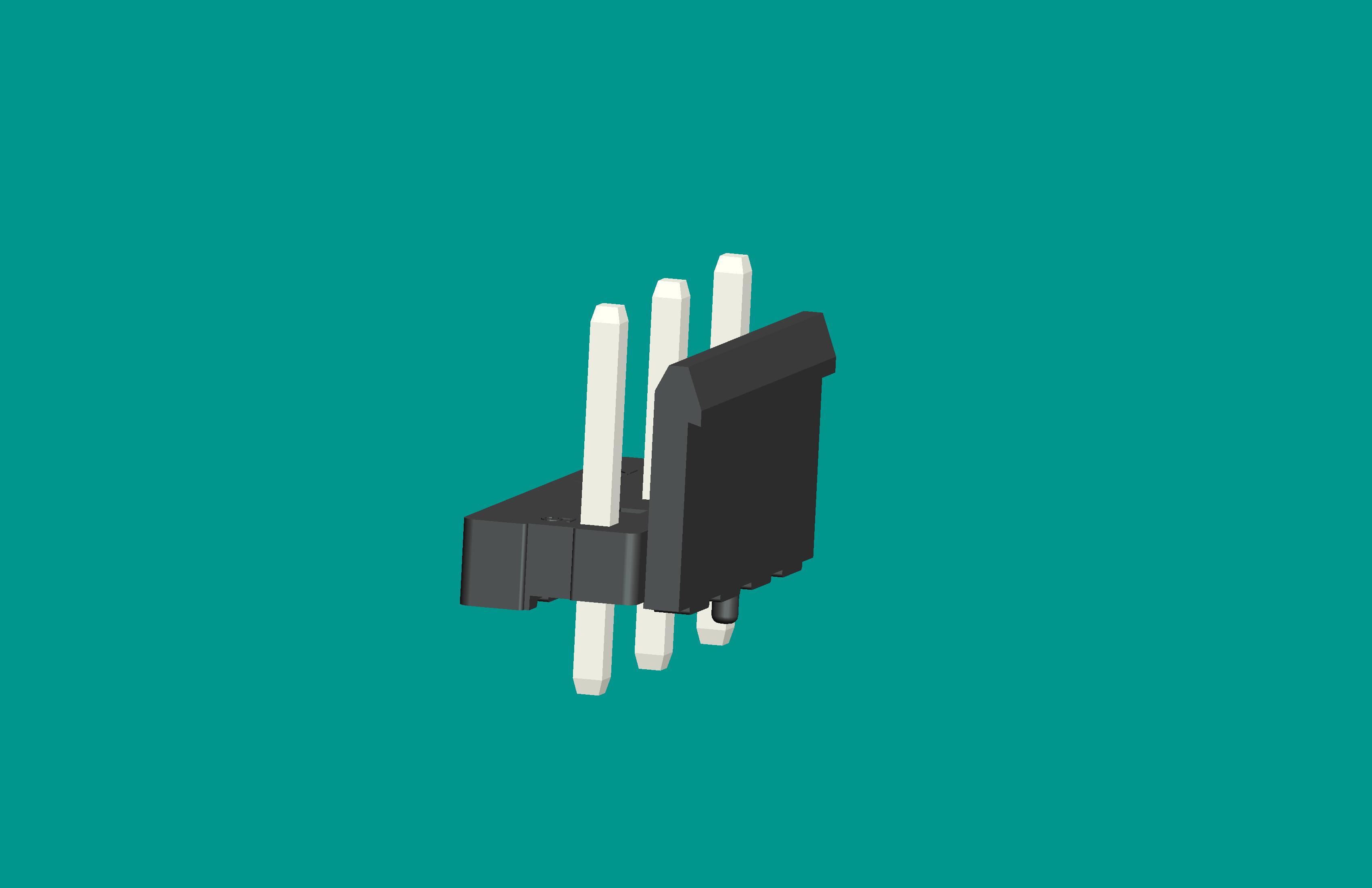 VH-5A3D1（半包防呆柱D1型）立式針座黑色/高灼熱絲(缺第2、4針)