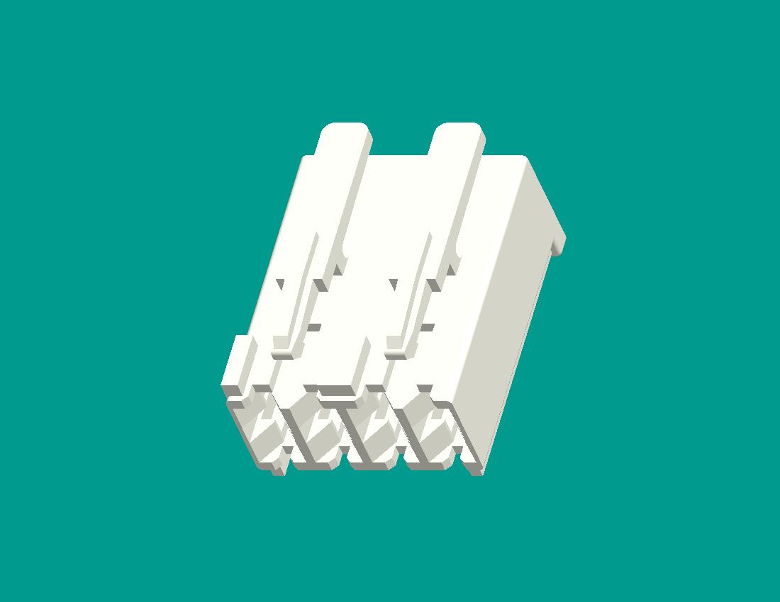 RAST5孔座外扣 4孔插頭/本色/高灼熱絲