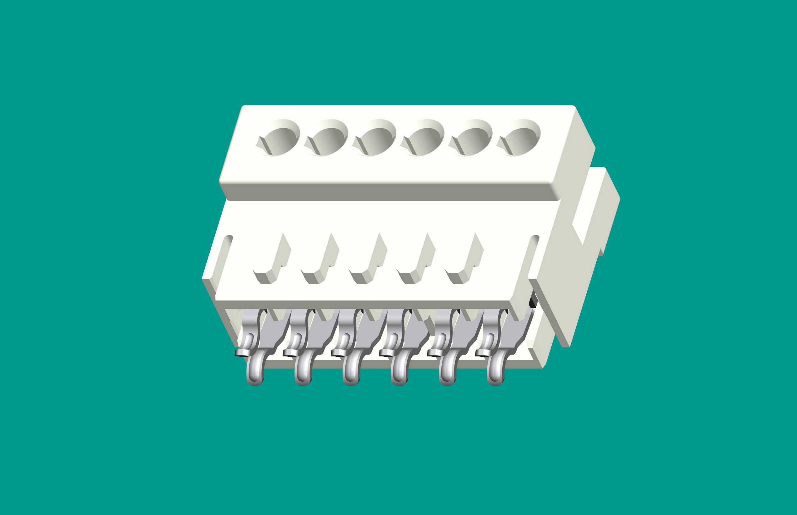 RAST2.5卡板孔座6位-高灼熱絲